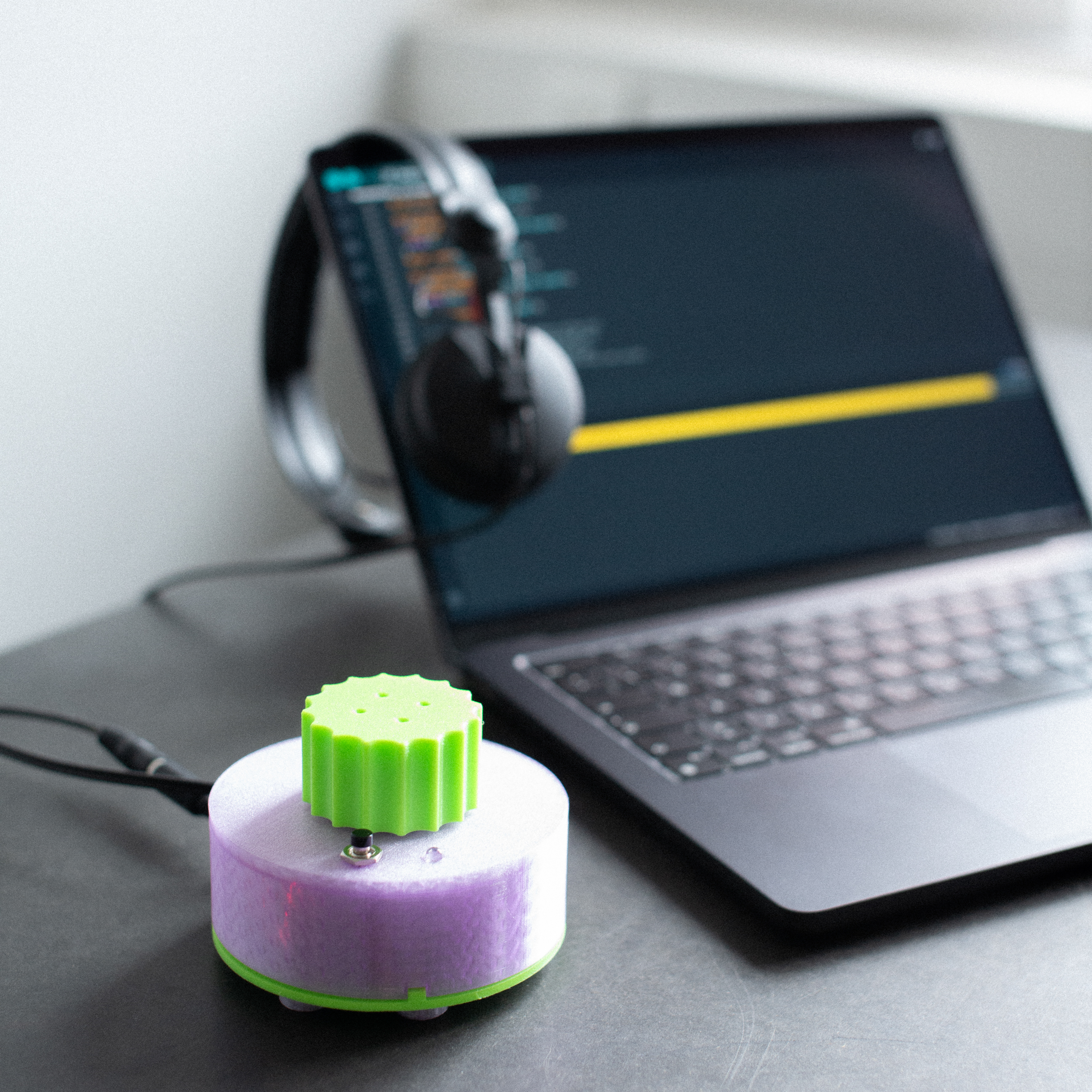 Sensory Anchor tactile interface device with white surface and embedded controls